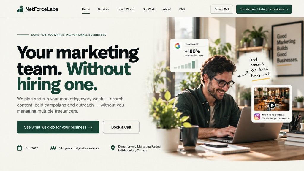 Marketing professional at work