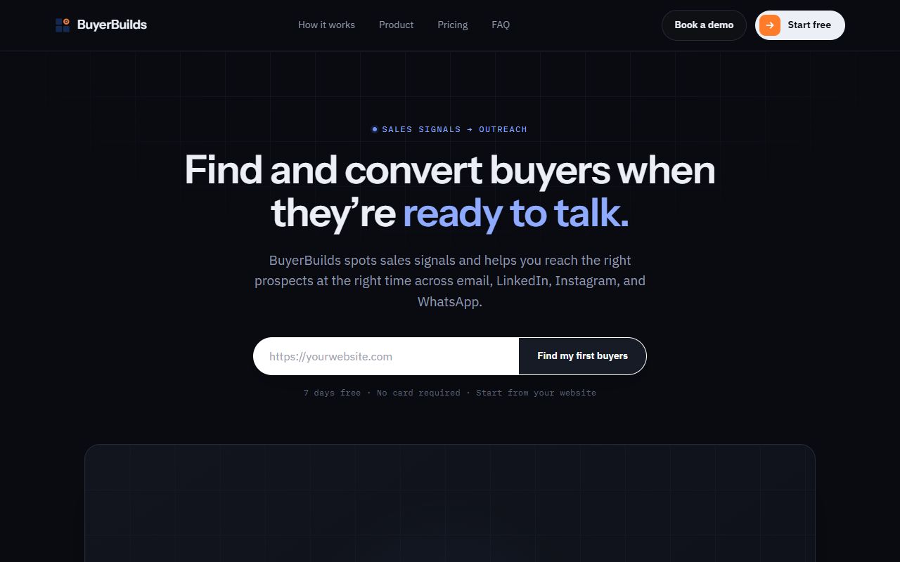 BuyerBuilds — Buyer Research & Prospecting screenshot